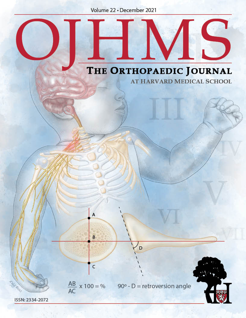 The Orthopaedic Journal at Harvard Medical School Cover, Volume 22, December 2021