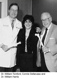 Dr. William Tomford, Connie Dellarusso and Dr. William Harris